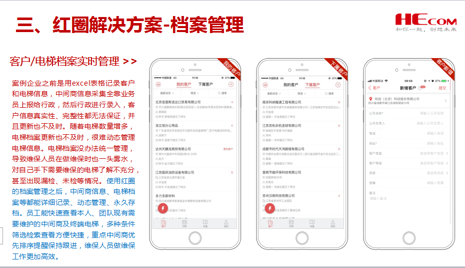 红圈在广东亚太通力电梯有限公司的应用案例