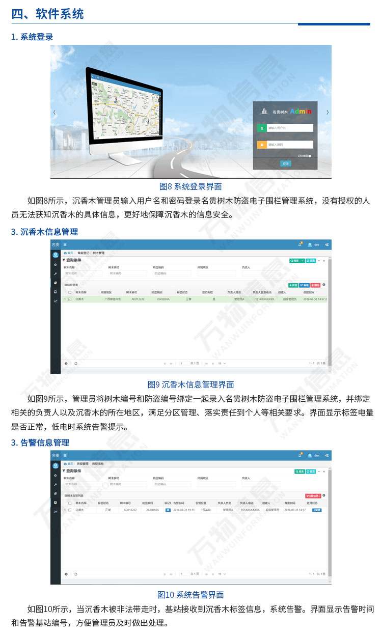 名贵树木防盗电子围栏管理系统  V1.2