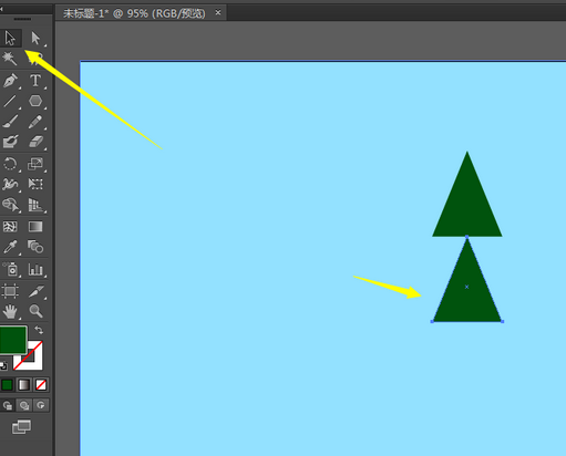 Adobe Illustrator CS6卡通图形绿色树的设计具体方法截图