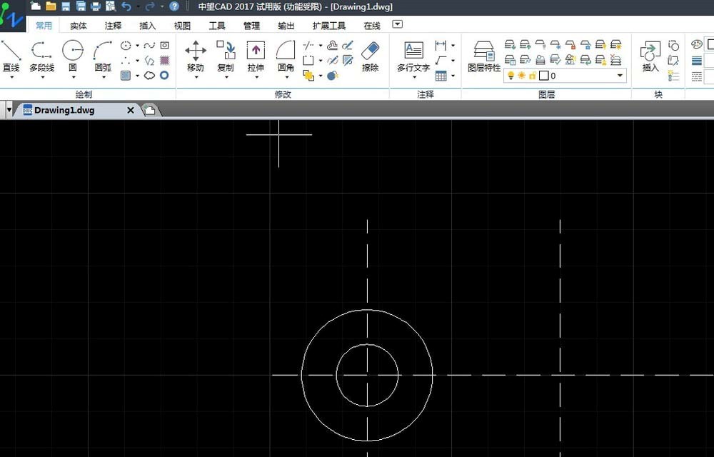 怎么用中望CAD绘制机械零件平面图？