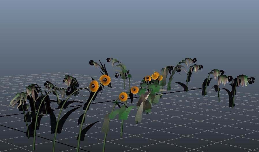 maya创建花草模型的图文操作截图
