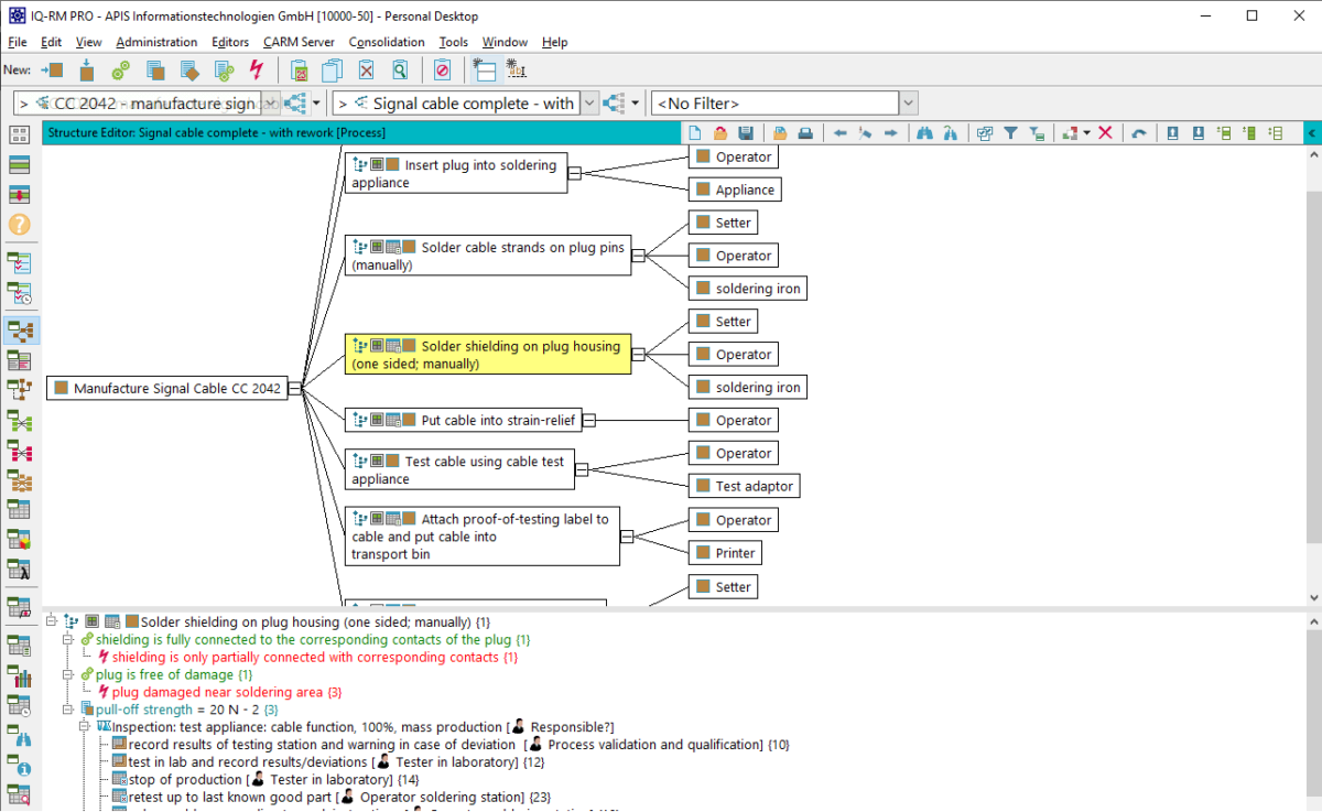 APIS IQ FMEA 系统结构(结构树、功能和故障分析、图形编辑器)
