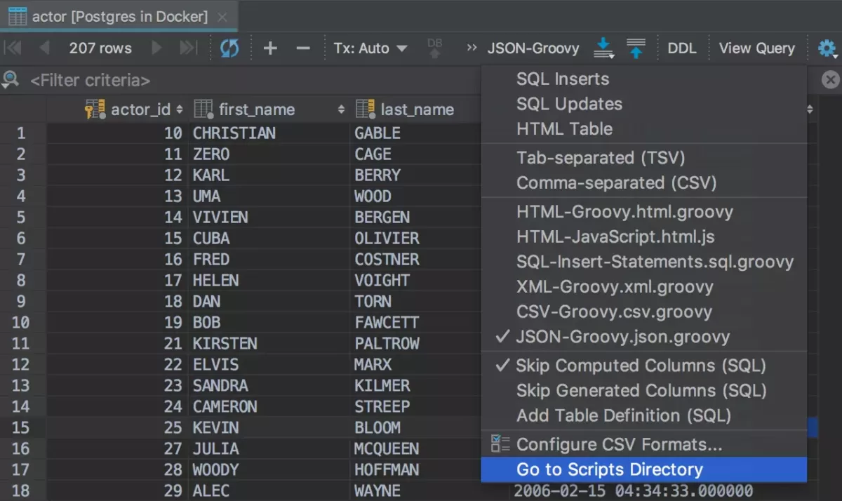 JetBrains DataGrip 导出数据9