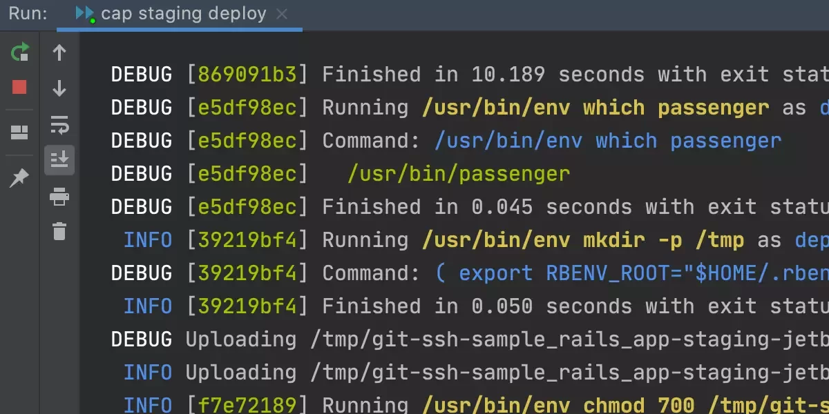 JetBrains RubyMine 部署工具