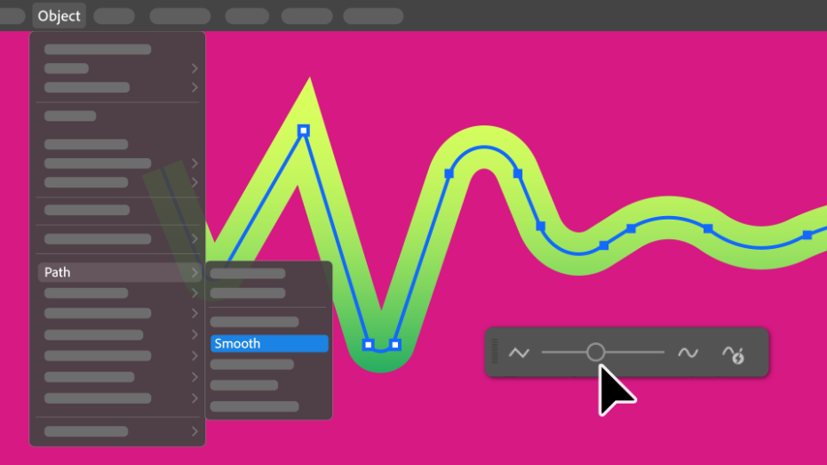 Adobe Illustrator 通过更多控制平滑路径