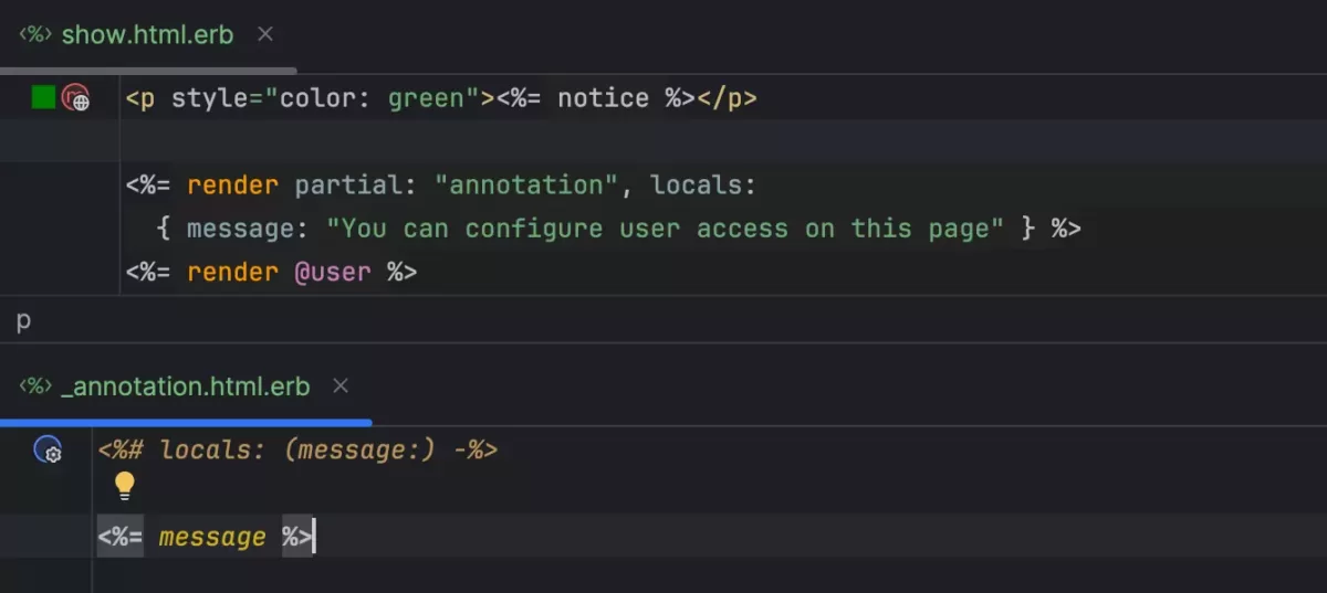 JetBrains RubyMine 对 Rails 7.1 严格 locals 的代码洞察