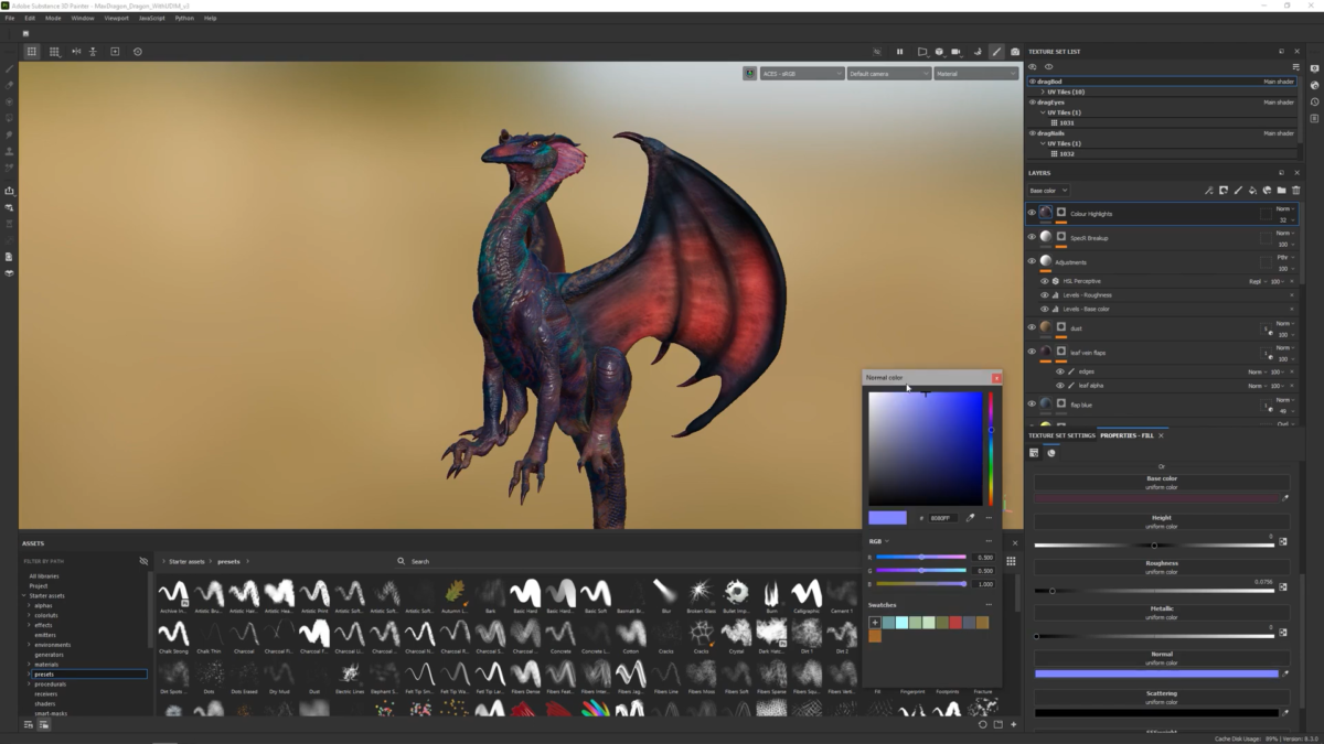 Adobe Substance 3D Painter软件界面3