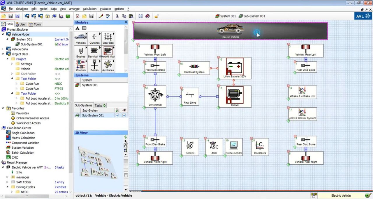 AVL CRUISE M车辆系统仿真平台软件界面2