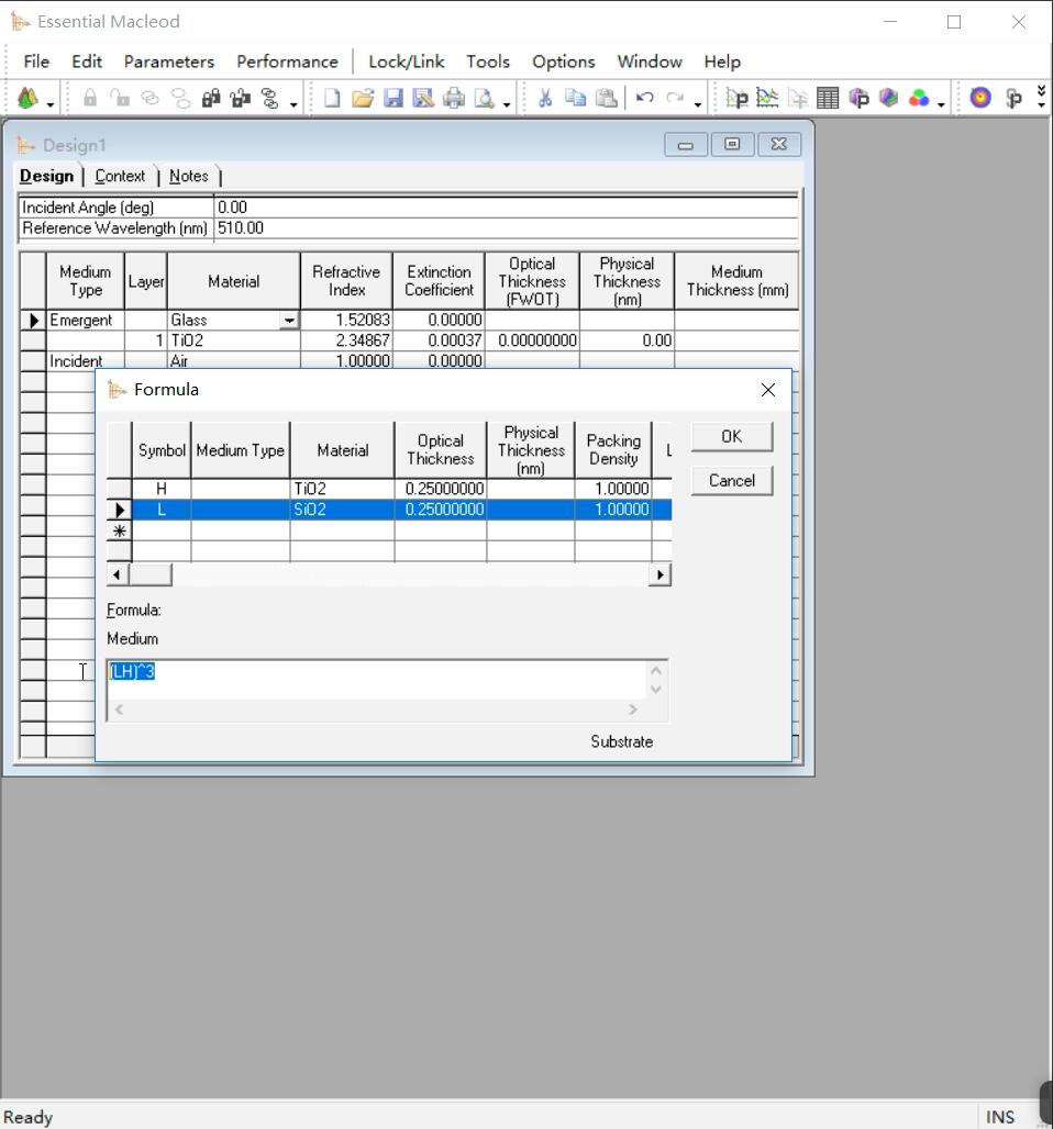 Essential Macleod光学薄膜分析与设计软件软件界面1