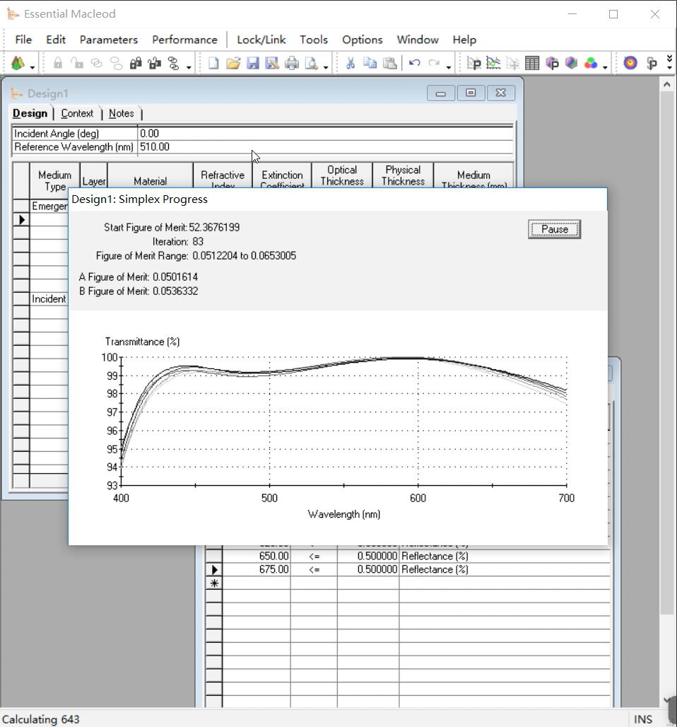 Essential Macleod光学薄膜分析与设计软件软件界面3